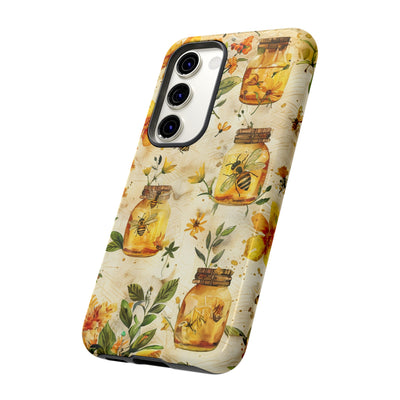 Impact Resistant, Honey Bees, Cute Phone Cases for Samsung S24, S23, S22, S21, IPhone 15 pro Iphone 14 pro Iphone 13 IPhone 12 Iphone 11