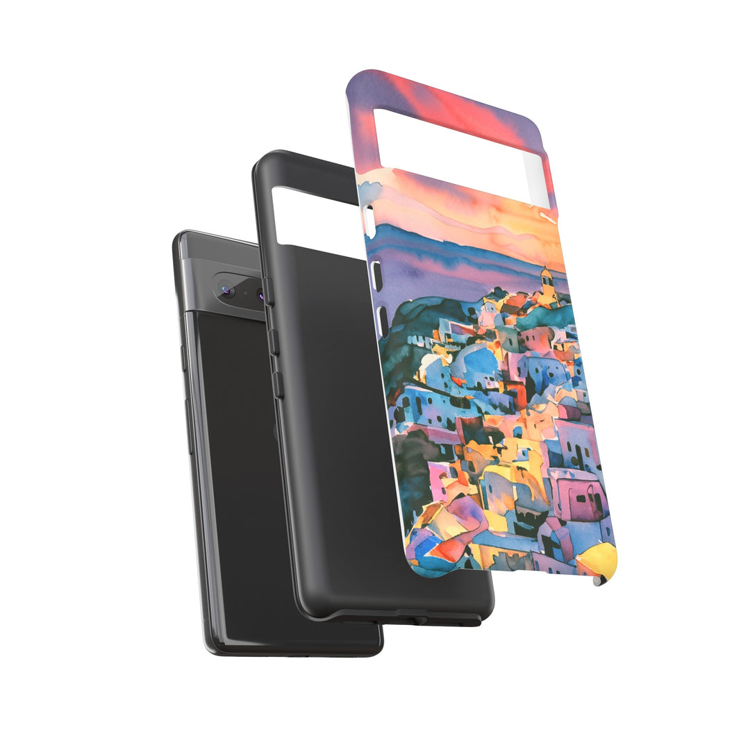 Impact Resistant, Greek Sunset, Cute Phone Cases for Samsung S24, S23, S22, S21, IPhone 15 pro Iphone 14 pro Iphone 13 IPhone 12 Iphone 11 - Studio40ParkLane