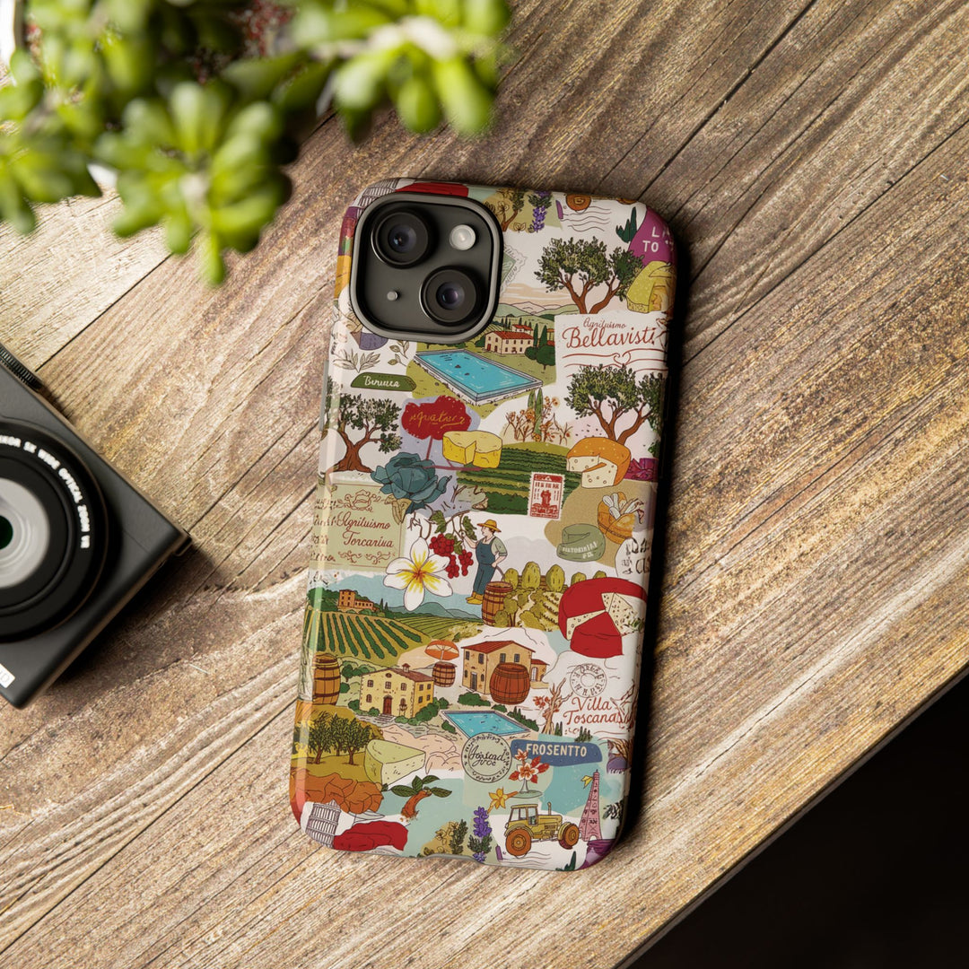 Italy Tuscany Coquette Collage Tough Premium Phone Case - For iPhone 17 Pro Max iPhone 16 Pro iPhone 15 Iphone 14 Plus 13 Pro 12 11 10 XR - Studio40ParkLane