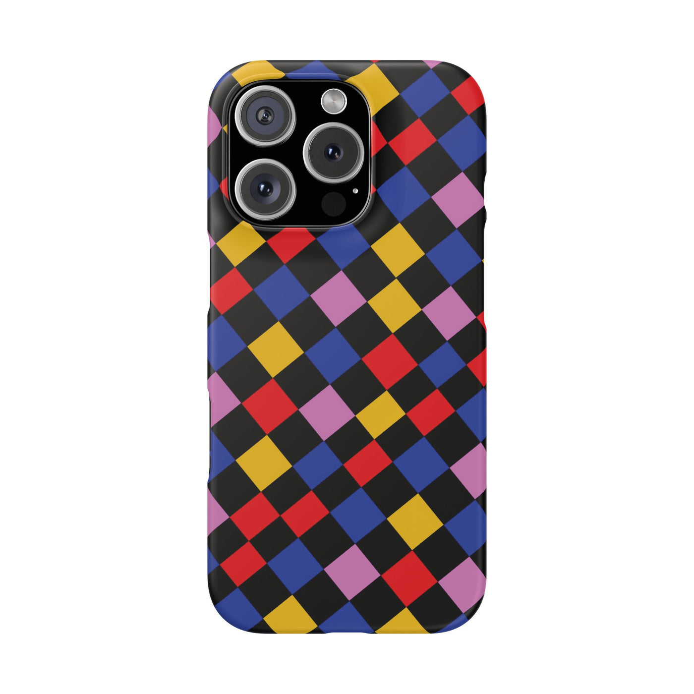 Colorful Checkerboard Cute Phone Case - Sleek Snap - for iPhone 16 15 14 13 12 11 Max Pro Plus Samsung Galaxy S24 S23 S22 S21 S20 Plus Ultra - Studio40ParkLane