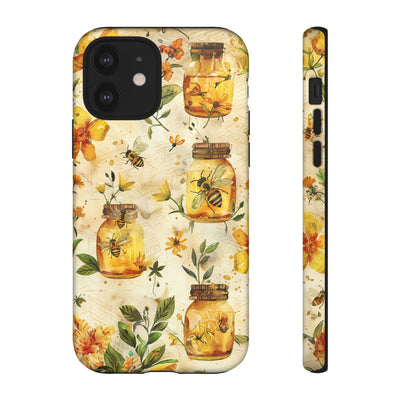 Impact Resistant, Honey Bees, Cute Phone Cases for Samsung S24, S23, S22, S21, IPhone 15 pro Iphone 14 pro Iphone 13 IPhone 12 Iphone 11