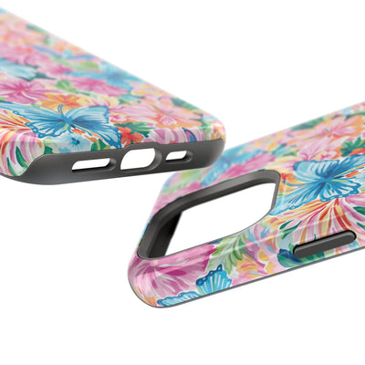 Butterflies Flowers Magsafe Cute Phone Case for Iphone Gift for Her, iPhone 16 Case iPhone 15 Pro Max Case, Iphone 14, Iphone 14 Pro Max, 13, 12