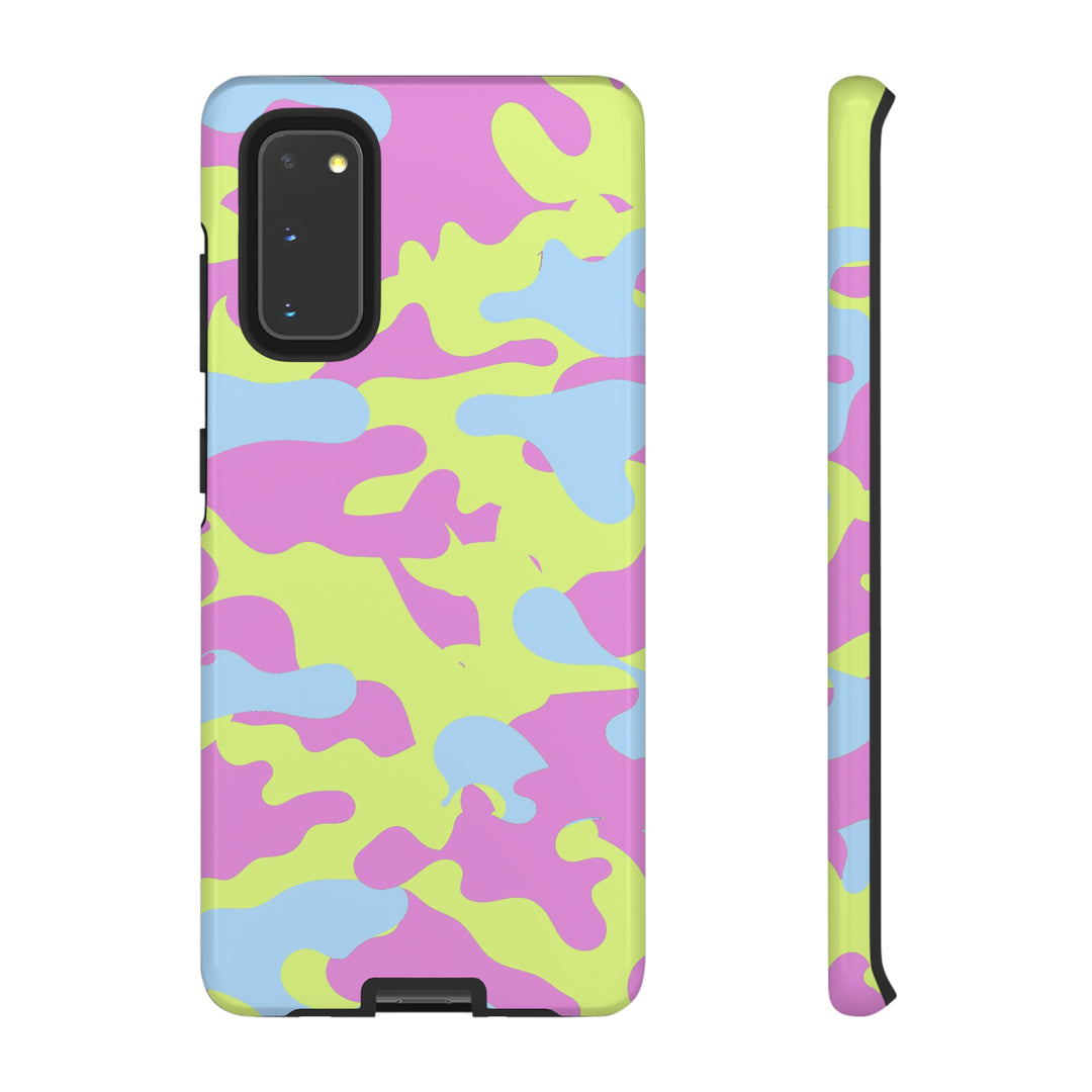 Cute Phone Case | Aesthetic Phone Cases| for Galaxy S23, S22, S21, S20 | Blue Pink Camouflage, Protective Phone Case - Studio40ParkLane