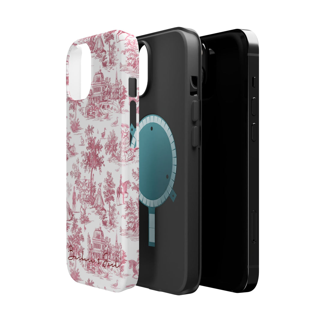 Magsafe French Toile Personalized Initial Custom Gift Cute Phone Cases for Iphone 16 Pro Max | iPhone 15, Pro Max Case, Iphone 14, 13, 12, 11, 10 - Studio40ParkLane