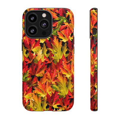 Fall Leaves Impact Resistant, Cute Phone Cases for Samsung S24, S23, S22, S21, IPhone 15 pro Iphone 14 pro Iphone 13 IPhone 12 Iphone 11