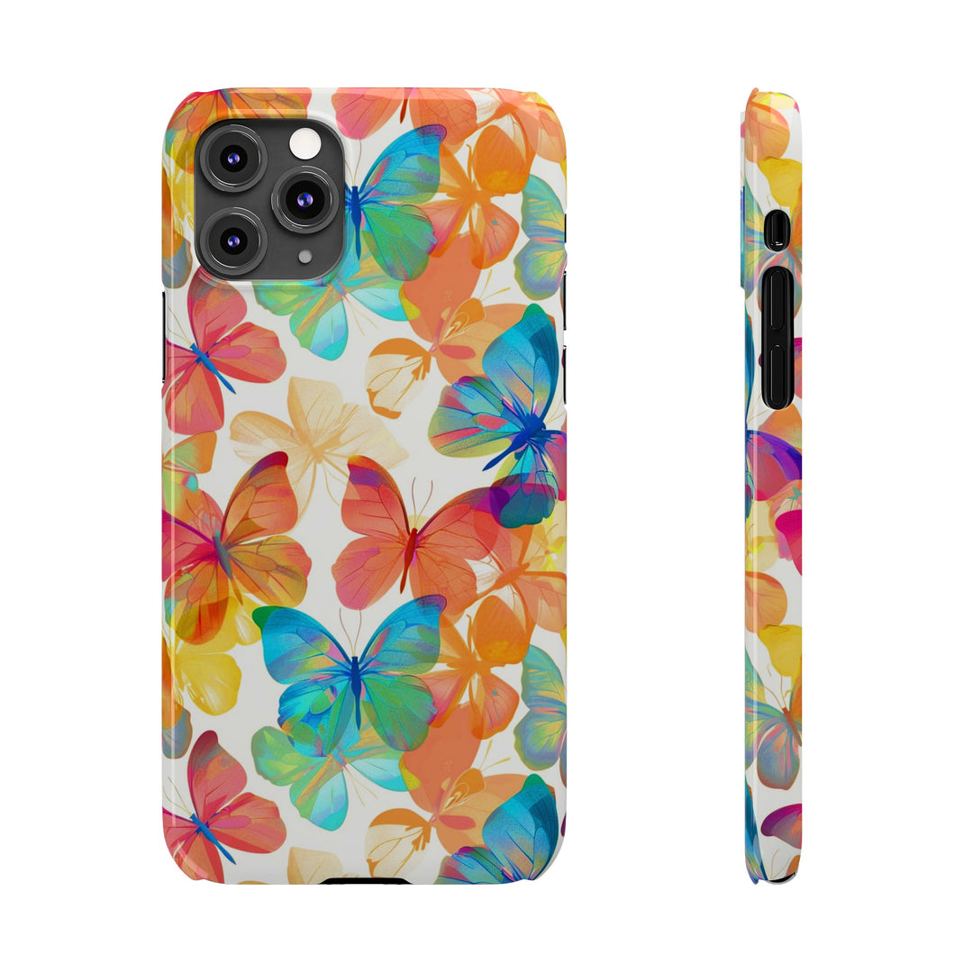 Slim Cute Phone Cases for Iphone - | iPhone 15 Case | iPhone 15 Pro Max Case, Iphone 14 Case, Iphone 14 Pro Max, Iphone 13, Summer Bright Butterflies - Studio40ParkLane