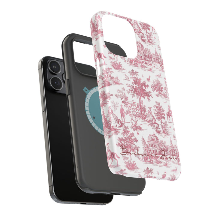 Magsafe French Toile Personalized Initial Custom Gift Cute Phone Cases for Iphone 16 Pro Max | iPhone 15, Pro Max Case, Iphone 14, 13, 12, 11, 10 - Studio40ParkLane