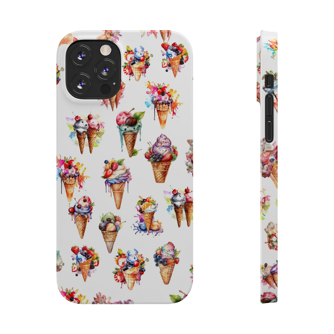 Slim Summer Ice Cream Slim Cute Phone Cases for Iphone  | iPhone 15 Case | iPhone 15 Pro Max Case, Iphone 14, Iphone 14 Pro Max, Iphone 13