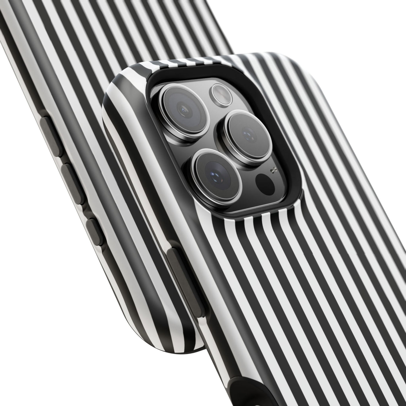 Custom Personalized Black White Striped Magsafe Phone Case for Iphone 17 - | iPhone 16 Pro Max Case | iPhone 15 Case Iphone 14 13 12 11 10 - Studio40ParkLane