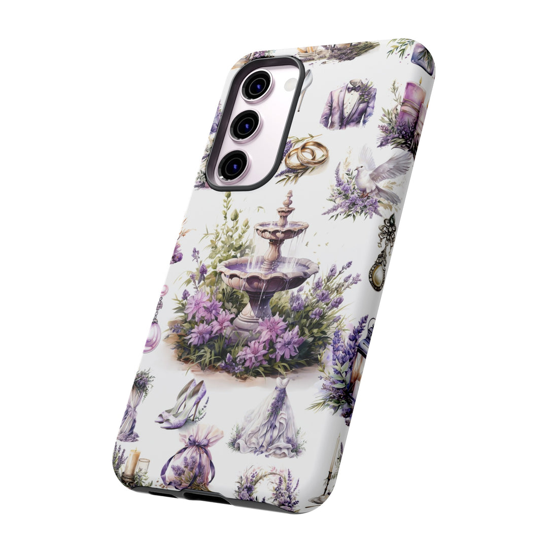 Impact Resistant, Lavender Wedding, Cute Phone Cases for Samsung S24, S23, S22, S21, IPhone 15 pro Iphone 14 pro Iphone 13 IPhone 12 Iphone 11 - Studio40ParkLane