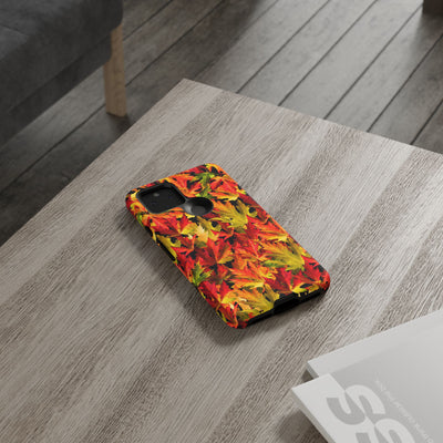 Fall Leaves Impact Resistant, Cute Phone Cases for Samsung S24, S23, S22, S21, IPhone 15 pro Iphone 14 pro Iphone 13 IPhone 12 Iphone 11