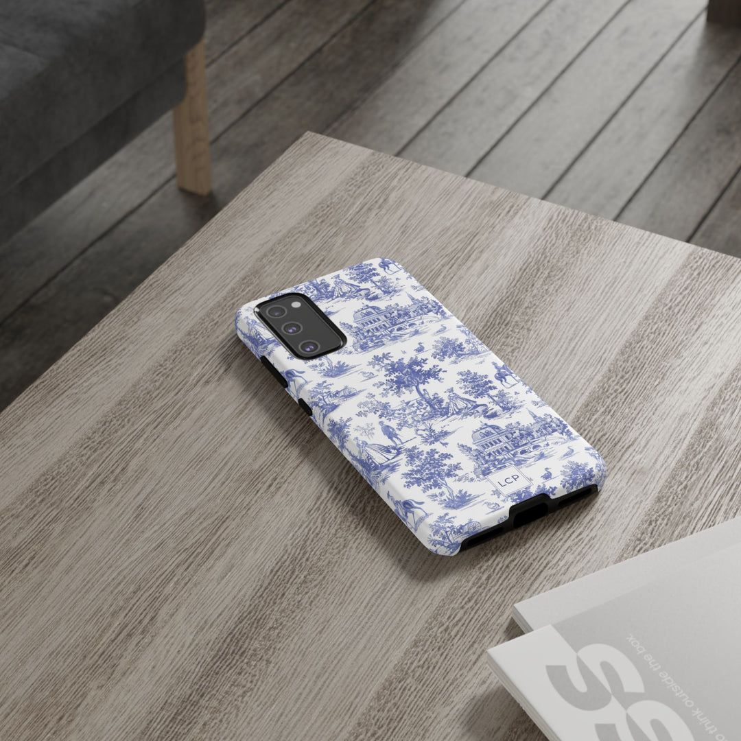Personalized Custom French Toile Tough Cute Phone Case For Apple iPhone 18, 17, 16, 15 14, Pro Max, Samsung Galaxy S26, S25, S24 Plus Ultra