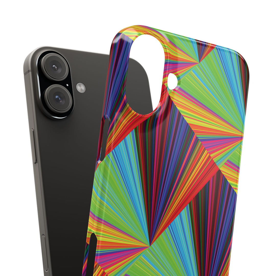 Slim Triangle Kaleidoscope Colors Gift for Her Cute Phone Cases for Iphone 16 Case | iPhone 15 Case | iPhone 15 Pro Max Case, Iphone 14, Iphone 14 Pro Max, Iphone 13, 12, 11, 10, 8,7 - Studio40ParkLane