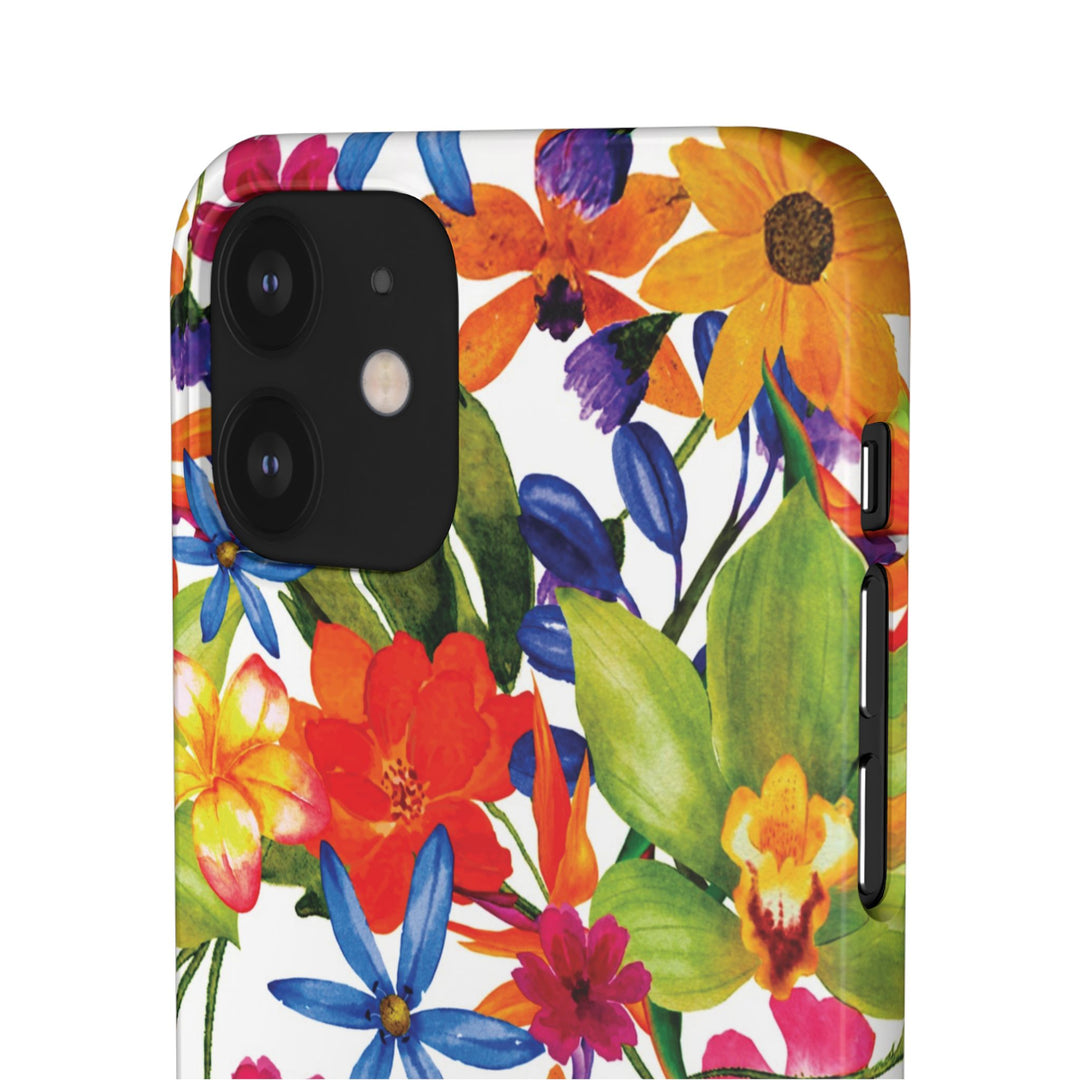 Sleek Snap Colorful Flowers Cute Phone Case for iPhone 16 15 14 13 12 11 X Xs Max Xr Pro Plus Samsung Galaxy S24 S23 S22 S21 S20 Note Ultra