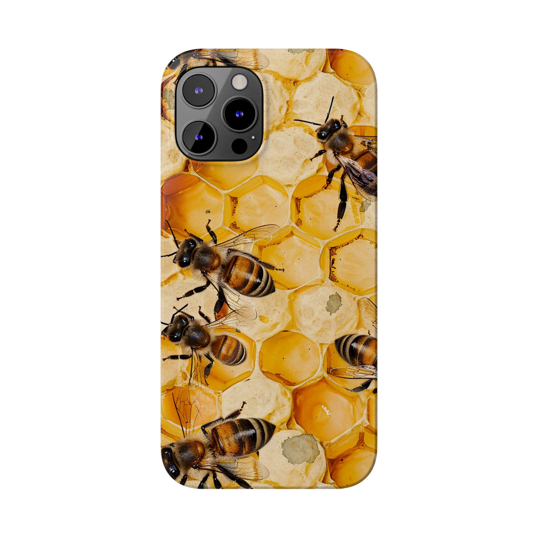 Slim Cute Phone Cases for Iphone - | iPhone 15 Case | iPhone 15 Pro Max Case, Iphone 14 Case, Iphone 14 Pro Max, Iphone 13, Summer Honey Bees - Studio40ParkLane