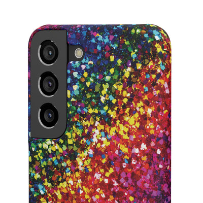 Snap Non-Glitter Muted Color Play on "Faux" Glitter Effect Cute Phone Cases for Samsung and Iphone, 16, 15, 14, S24, S23, S22, S21, S20, Plus and Ultra