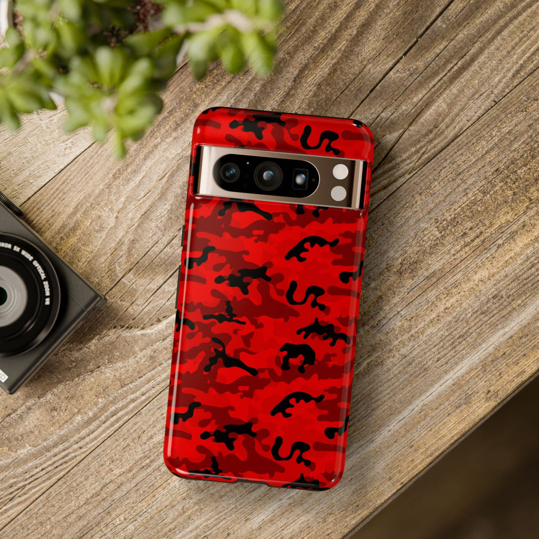 Impact Resistant, Red Camo Camouflage, Cute Phone Cases for Samsung S24, S23, S22, S21, IPhone 15 pro Iphone 14 pro Iphone 13 IPhone 12 Iphone 11 - Studio40ParkLane