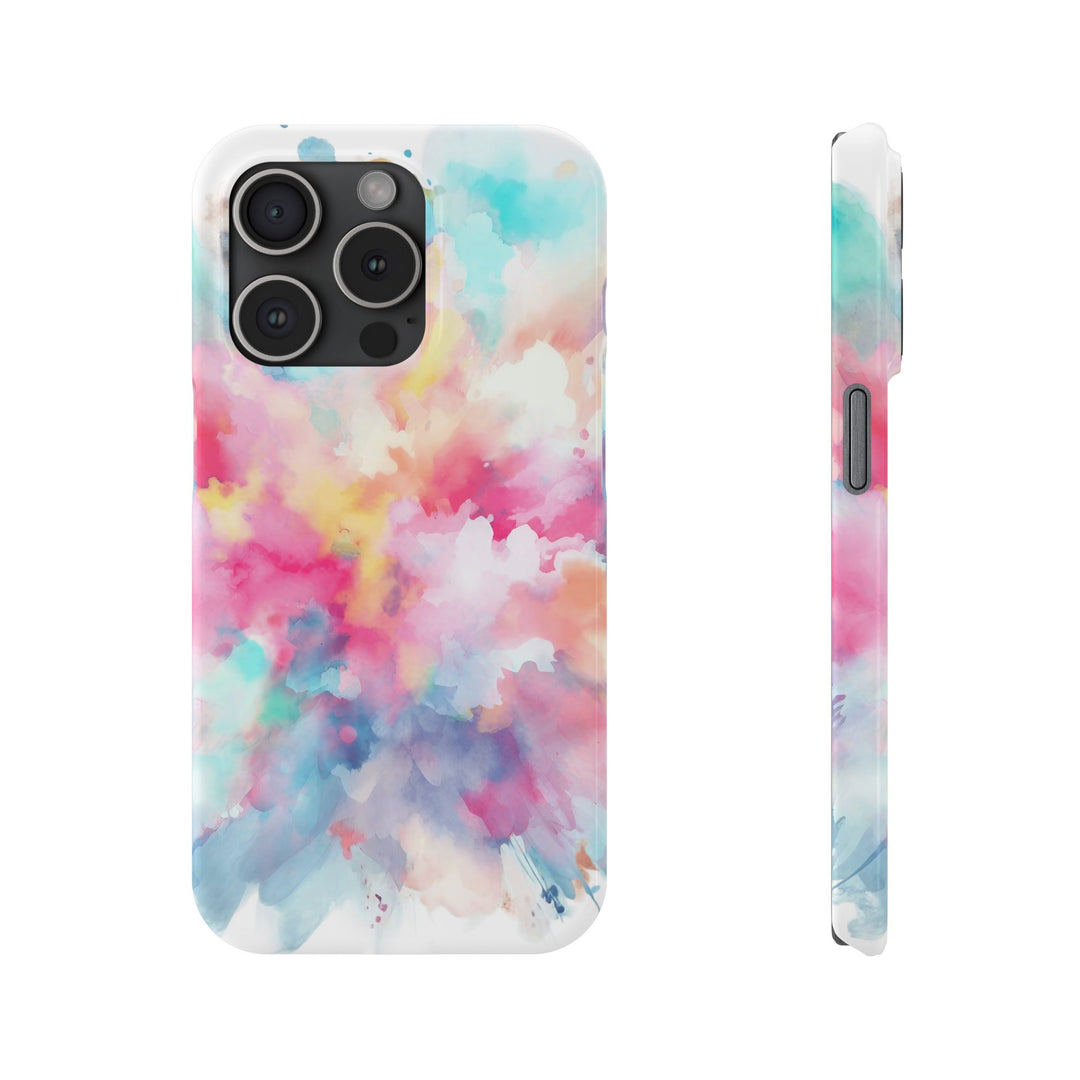 Slim Paint Splash Pink Gift for Her Cute Phone Cases for Iphone 16 Pro Max | iPhone 15 Case | iPhone 15 Pro Max Case, Iphone 14, Iphone 14 Pro Max, Iphone 13 12 11 8 7 - Studio40ParkLane