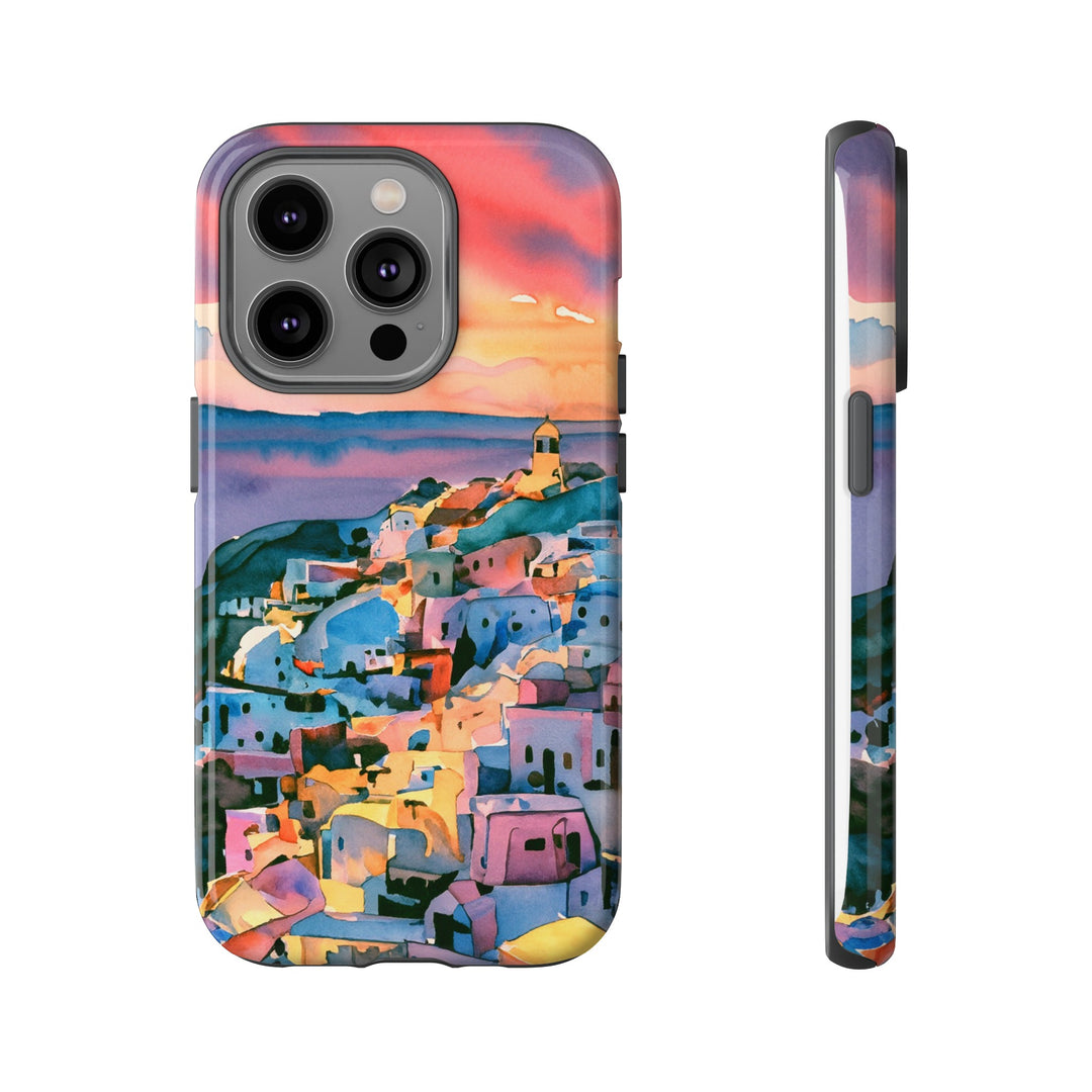 Impact Resistant, Greek Sunset, Cute Phone Cases for Samsung S24, S23, S22, S21, IPhone 15 pro Iphone 14 pro Iphone 13 IPhone 12 Iphone 11 - Studio40ParkLane