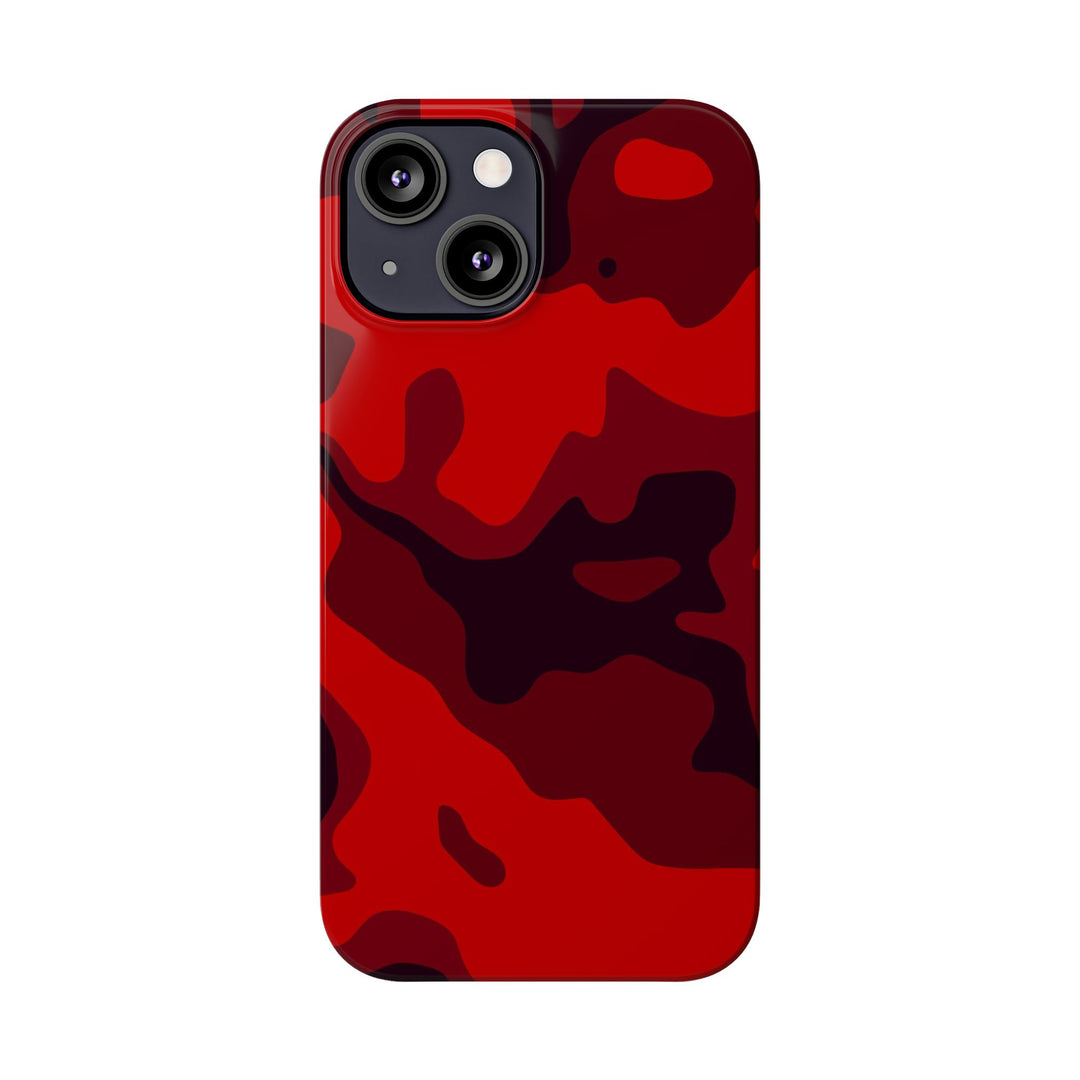 Slim Cute Phone Cases for Iphone - | iPhone 15 Case | iPhone 15 Pro Max Case, Iphone 14 Case, Iphone 14 Pro Max, Iphone 13, Red Camo Camouflage - Studio40ParkLane