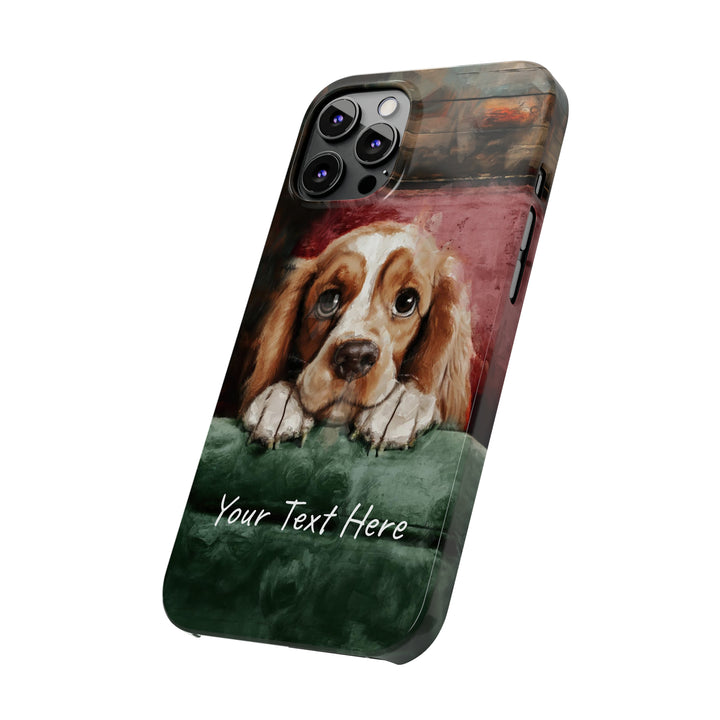 Slim Personalized Cute iPhone Cases - | iPhone 15 Case | iPhone 15 Pro Max Case, Iphone 14 Case, Iphone 14 Pro Max, Iphone 13, Cocker Spaniel Dog - Studio40ParkLane