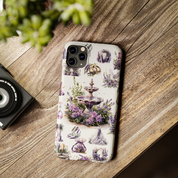Slim Cute Phone Cases for Iphone | iPhone 15 Case | iPhone 15 Pro Max Case, Iphone 14, Iphone 14 Pro Max, Iphone 13, Lavender Wedding Theme - Studio40ParkLane