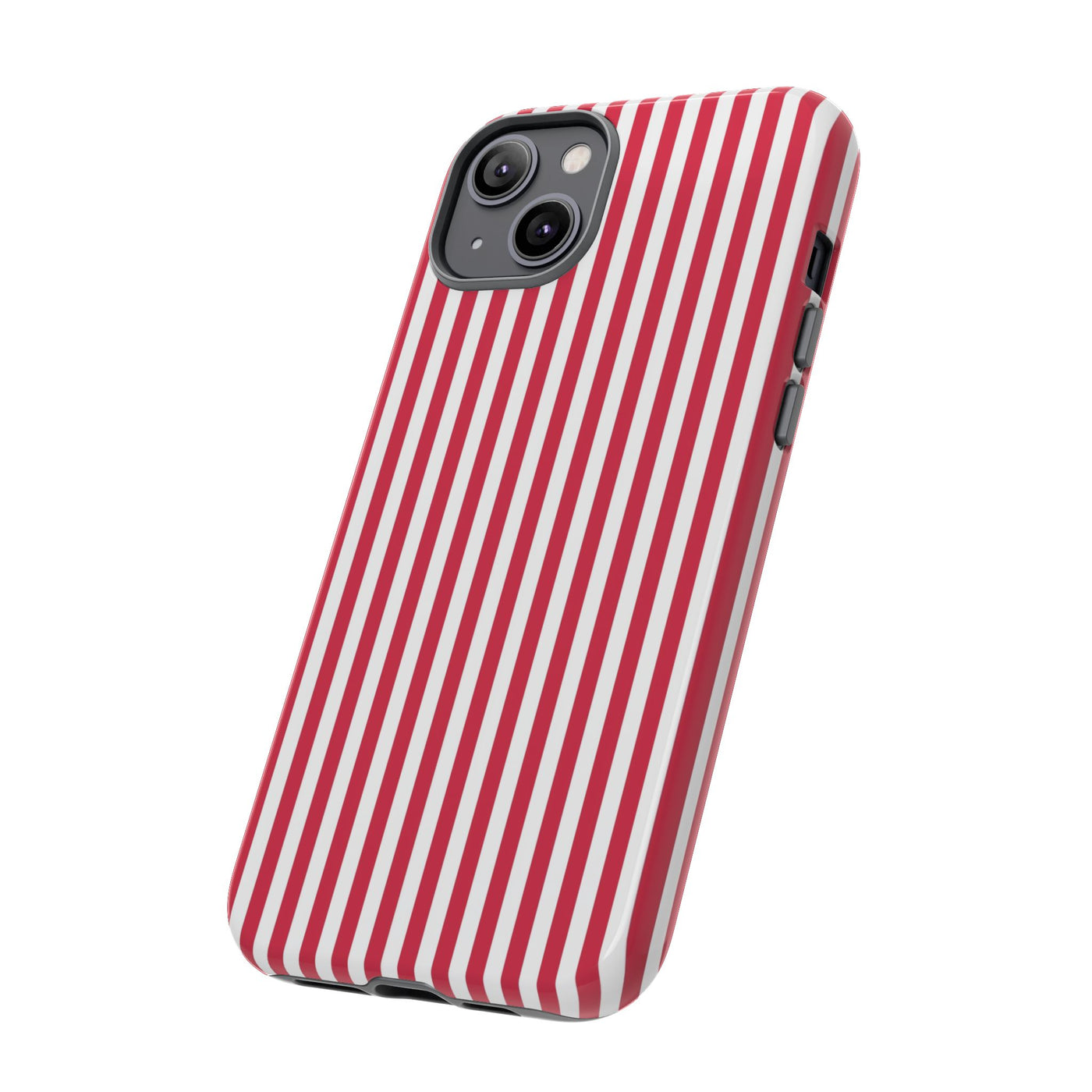 Tough Premium Winterberry Stripes Phone Case Gift for Her - For Apple iPhone 16 Pro Max 16e iPhone 15 Pro iPhone Iphone 14 Plus 13 Pro 12 SE XR - Studio40ParkLane