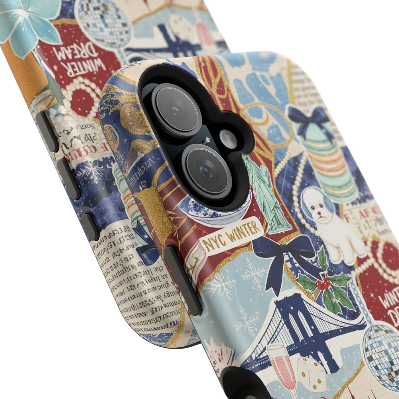 New York Winter Coquette Collage Tough Magsafe Cute Phone Cases for Iphone | iPhone 17 Pro Max Case, Iphone 16, Iphone 15 14 13 12 11 10 9