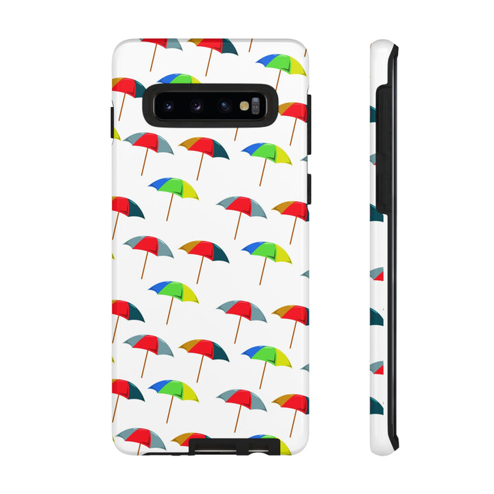 Cute Samsung Phone Case | Aesthetic Samsung Phone Case | Galaxy S23, S22, S21, S20 | Colorful Beach Parasols, Protective Phone Case - Studio40ParkLane
