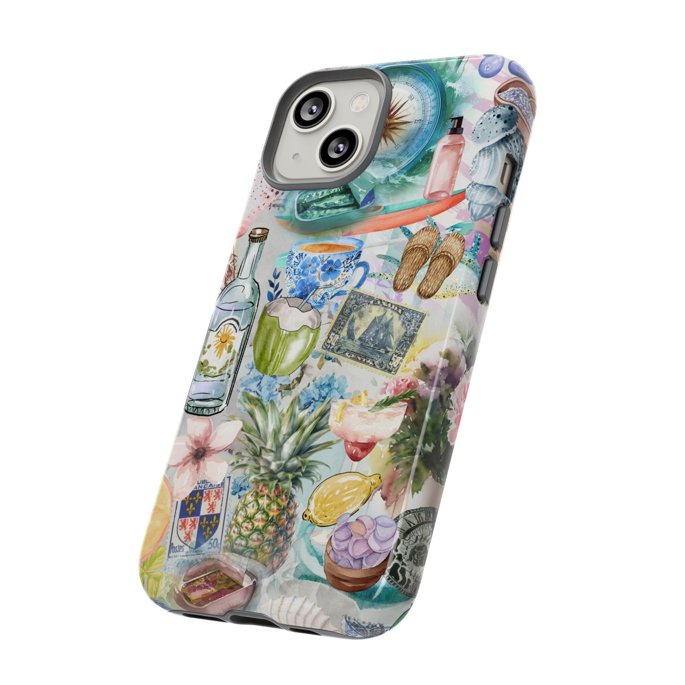 Impact Resistant, Travel Coquette Collage, Cute Phone Cases for Samsung S24, S23, S22, S21, IPhone 15 pro Iphone 14 pro Iphone 13 IPhone 12 Iphone 11