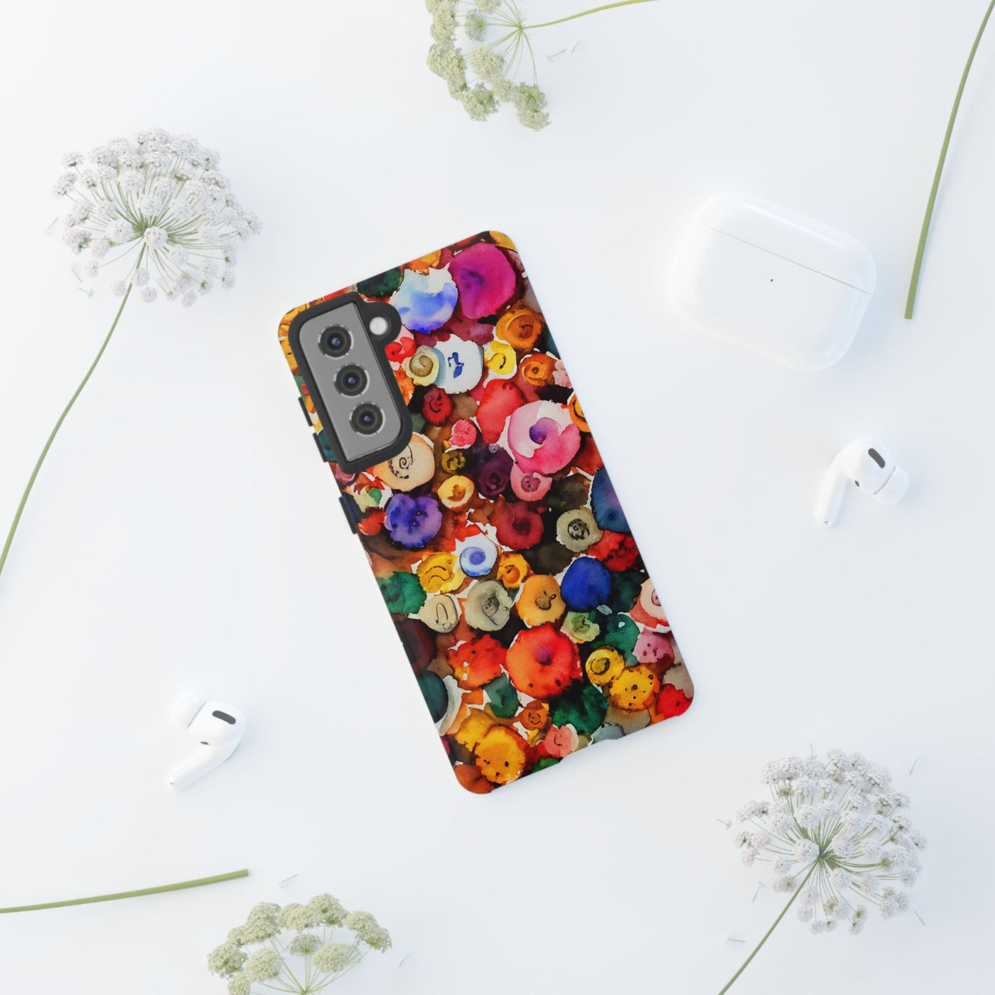 Impact Resistant, Fall Colors Buttons, Cute Phone Cases for Samsung S24, S23, S22, S21, IPhone 15 pro Iphone 14 pro Iphone 13 IPhone 12 Iphone 11