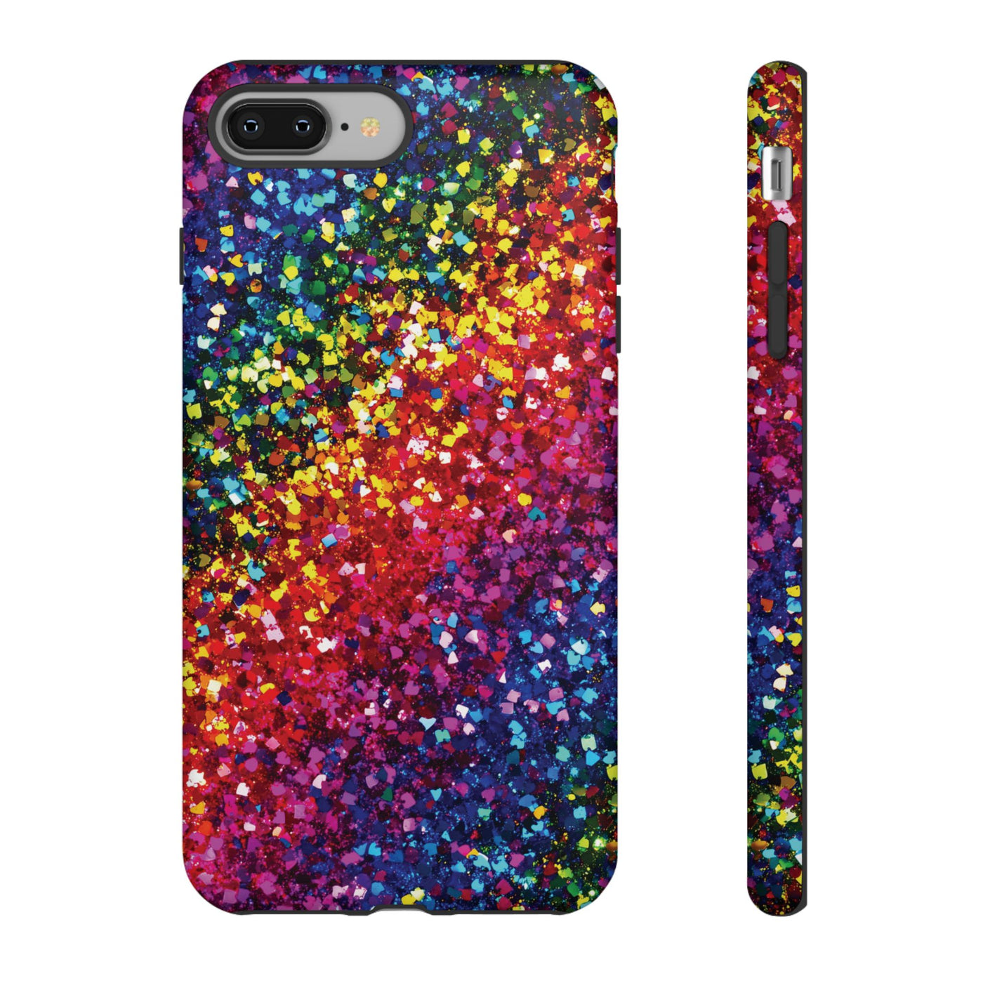 Faux Chic Play on Glitter Effect Cute Phone Case, for IPhone 16 pro Max | Iphone 15, Iphone 14, IPhone 13 Case, 11 8 7, Samsung Galaxy S24, S23, S22, S21, 2 Layer Protection