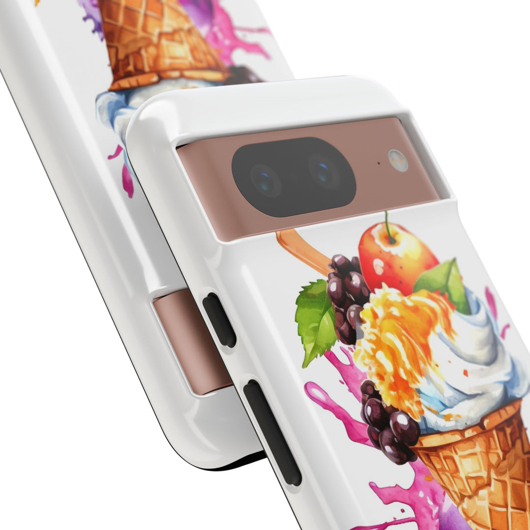 Impact Resistant, Summer Ice Cream Cone, Cute Phone Cases for Samsung S24, S23, S22, S21, IPhone 15 pro Iphone 14 pro Iphone 13 IPhone 12 Iphone 11 - Studio40ParkLane