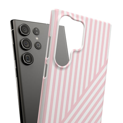Aesthetic Sweet Pink Stripes Cute Phone Case Sleek Snap - For iPhone 17 Pro Max iPhone 16 Pro iPhone 15 Iphone 14 Plus 13 Pro 12 11 10 Gift