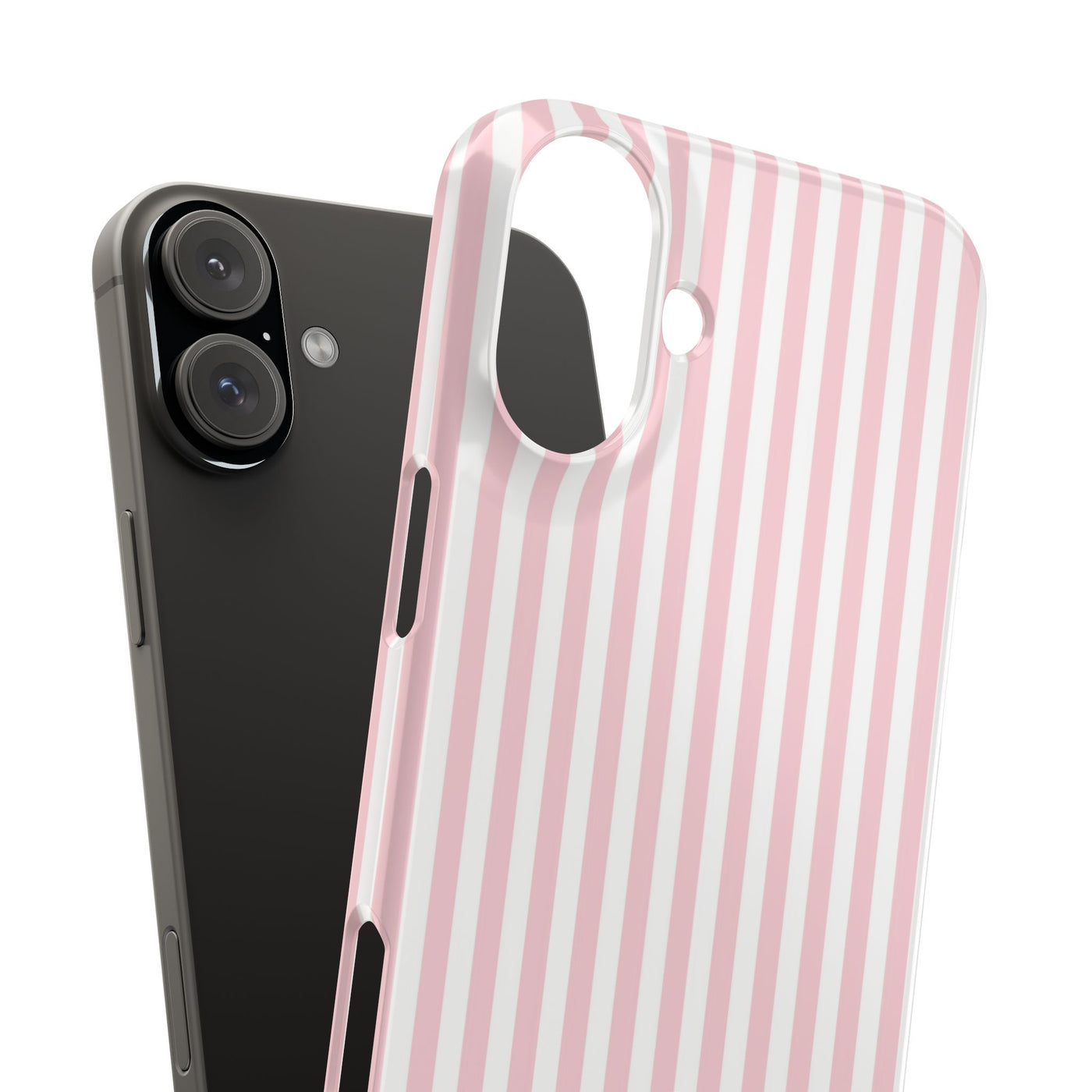 Slim Sweet Pink Striped Cute Phone Case for Iphone 16 - | iPhone 15 Pro Max Case | iPhone 14 Case Iphone 13 12 11 10 9 8 7 X XS Gift for Her