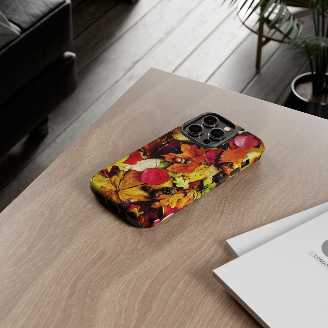 Aesthetic Tough Fall Leaves Foliage Premium Phone Case - For iPhone 17 Pro Max iPhone 16 Pro iPhone 15 Iphone 14 Plus 13 Pro 12 11 10 XR - Studio40ParkLane