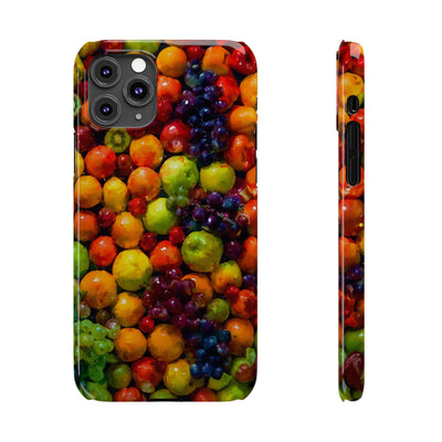 Slim Cute Phone Cases for Iphone  | iPhone 15 Case | iPhone 15 Pro Max Case, Iphone 14, Iphone 14 Pro Max, Iphone 13, Summer Assorted Fruits