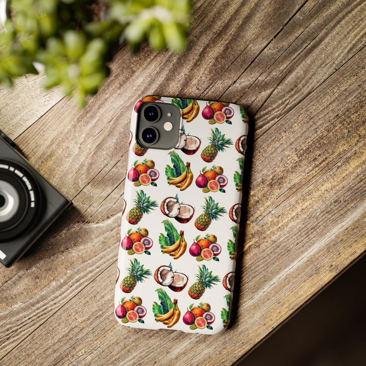Slim Cute Phone Cases for Iphone - | iPhone 15 Case | iPhone 15 Pro Max Case, Iphone 14 Case, Iphone 14 Pro Max, Iphone 13, Tropical Summer Fruit - Studio40ParkLane