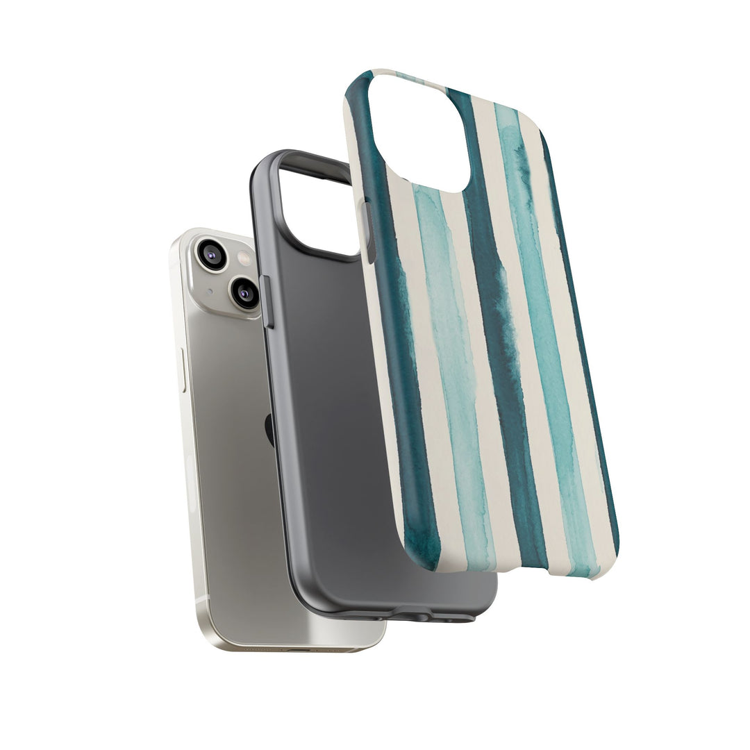 Tough Cute Green Stripes Phone Case, for IPhone 17 Pro Max | Iphone 17 Air, Iphone 16, IPhone 15, 14 13 12, Samsung Galaxy S26, S25, S24, S23