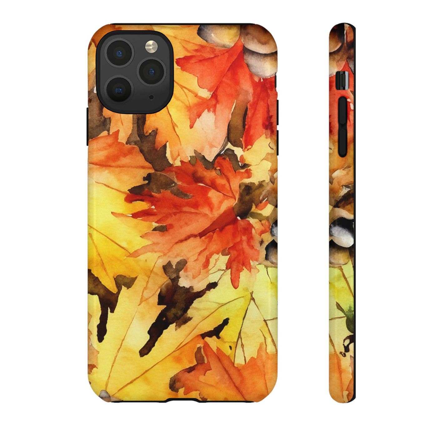 Impact Resistant, Fall Leaves, Cute Phone Cases for Samsung S24, S23, S22, S21, IPhone 15 pro Iphone 14 pro Iphone 13 IPhone 12 Iphone 11