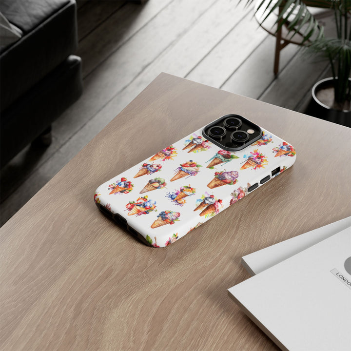 Impact Resistant, Summer Icecream, Cute Phone Cases for Samsung S24, S23, S22, S21, IPhone 15 pro, Iphone 14 pro, Iphone 13 IPhone 12, Iphone 11 - Studio40ParkLane