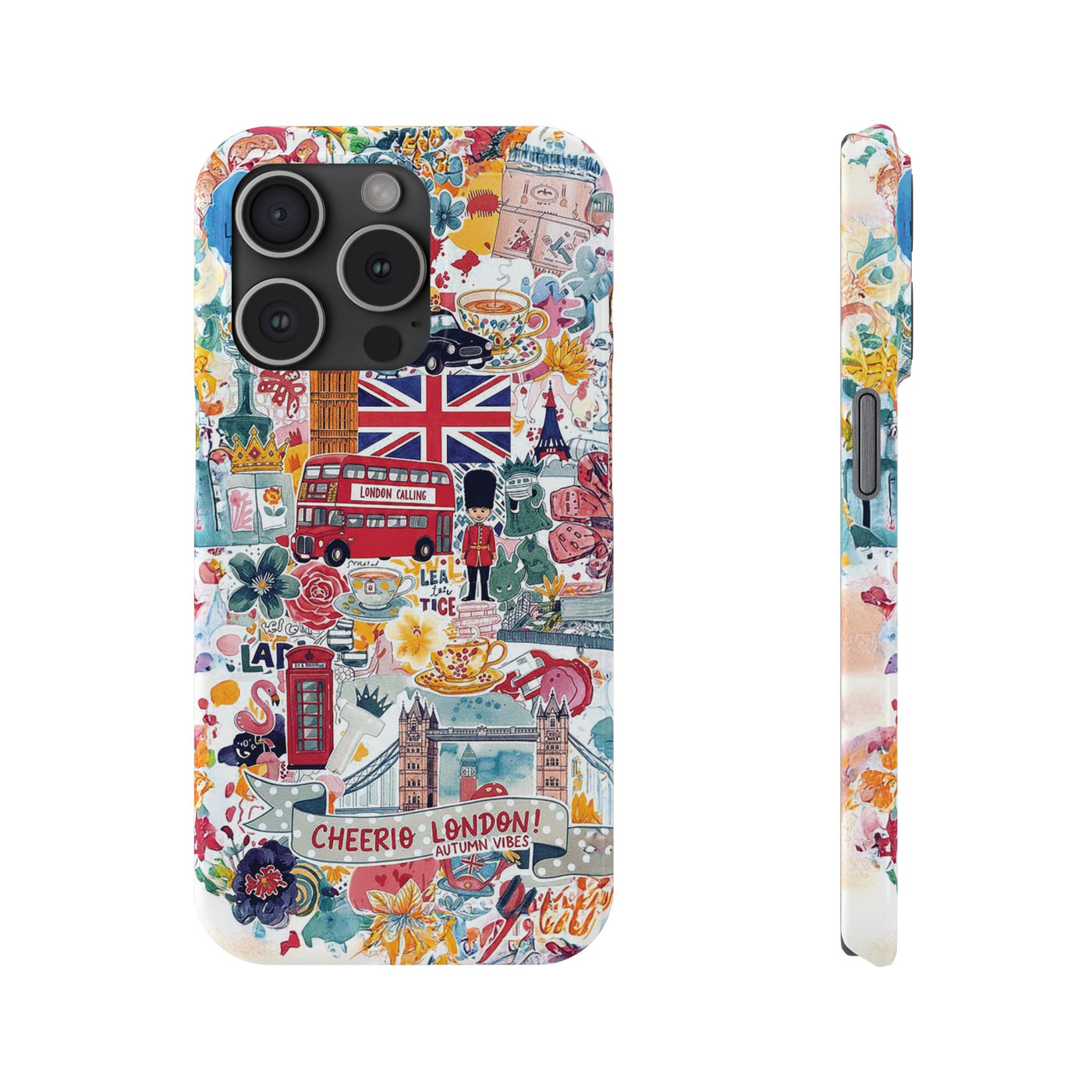 Slim London England Coquette Collage Cute Phone Case for Iphone 17 - | iPhone 16 Pro Max Case | iPhone 15 Case Iphone 14 13 12 11 10 9 8 7 - Studio40ParkLane