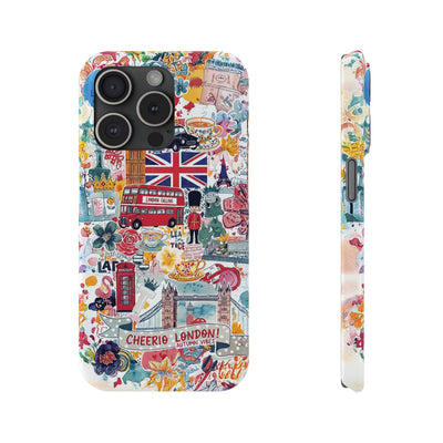 Slim London England Coquette Collage Cute Phone Case for Iphone 17 - | iPhone 16 Pro Max Case | iPhone 15 Case Iphone 14 13 12 11 10 9 8 7 - Studio40ParkLane