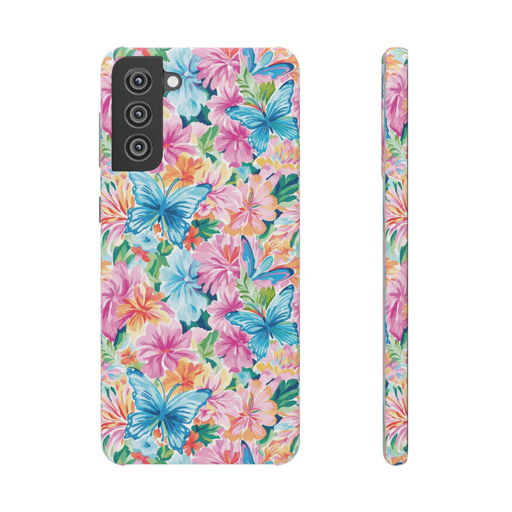 Sleek Snap Butterflies Flowers Cute Phone Case for iPhone 16 15 14 13 12 11 X Xs Max Xr Pro Plus Samsung Galaxy S24 S23 S22 S21 S20 Ultra