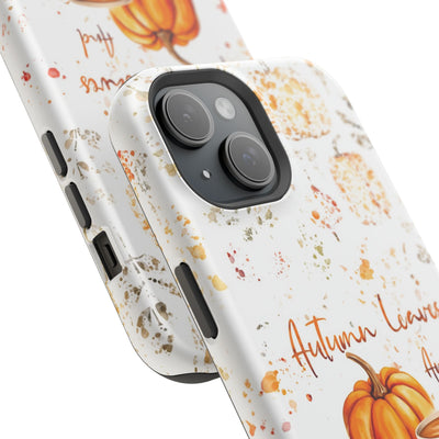 Fall Leaves Pumpkins Tough Magsafe Cute Phone Cases for Iphone | iPhone 15 Case | iPhone 15 Pro Max Case, Iphone 14, Iphone 14 13 12 11 10 9 8 7 - Studio40ParkLane