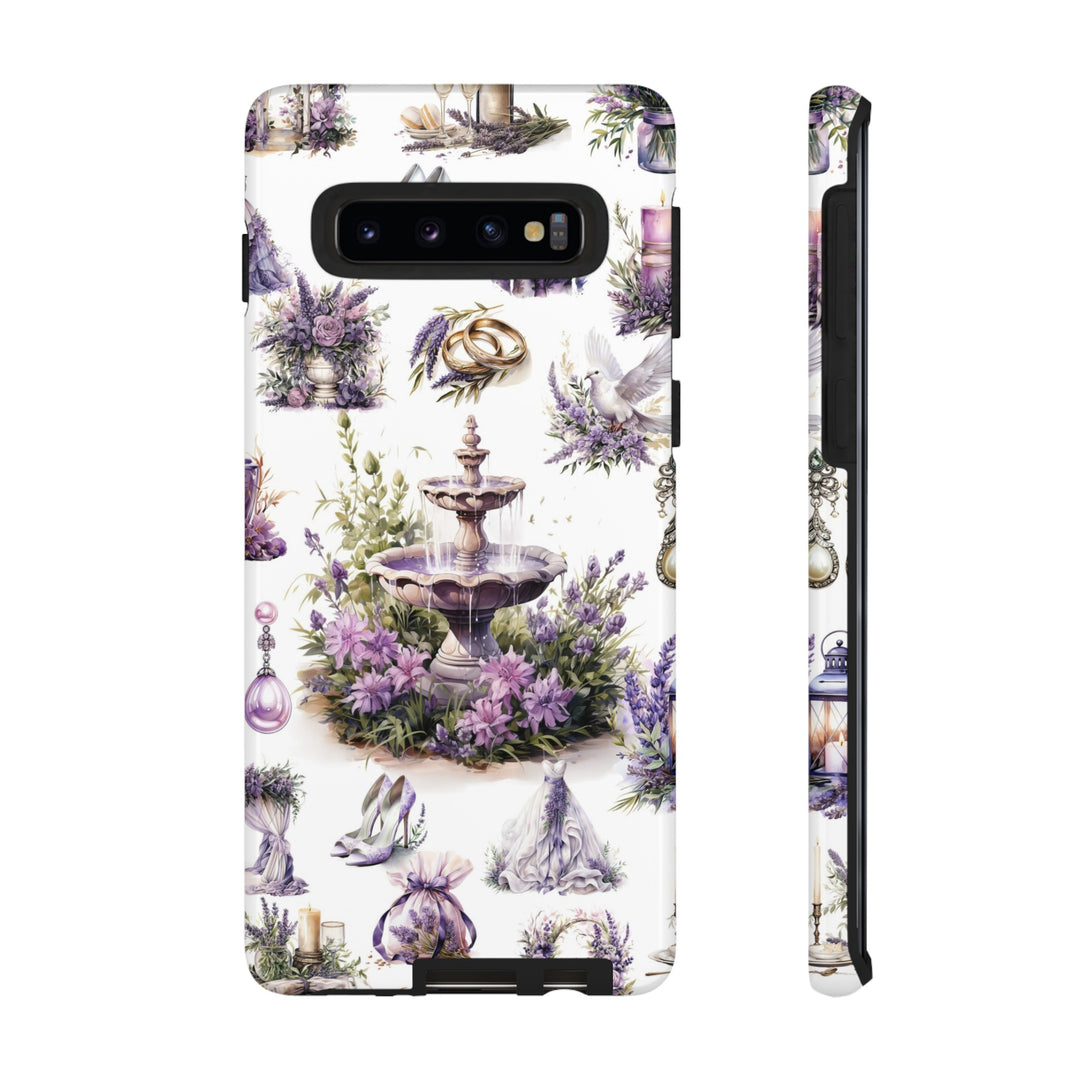 Impact Resistant, Lavender Wedding, Cute Phone Cases for Samsung S24, S23, S22, S21, IPhone 15 pro Iphone 14 pro Iphone 13 IPhone 12 Iphone 11 - Studio40ParkLane