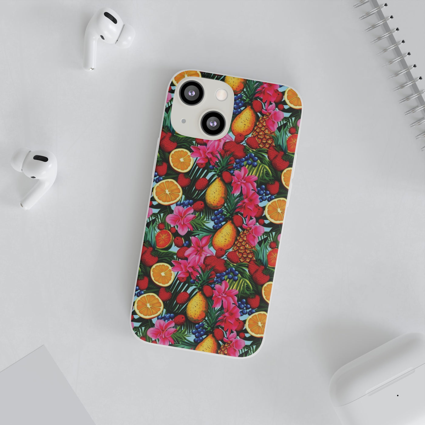 Cute Flexi Phone Cases, For Iphones and Samsung Galaxy Phones, Summer Mixed Fruit, Galaxy S23 Phone Case, Samsung S22 Case, Samsung S21, Iphone 15, Iphone 14, Iphone 13