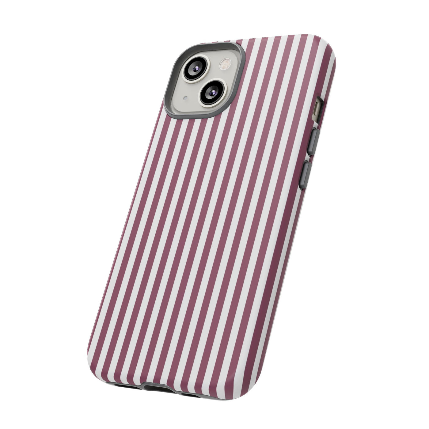 Tough Premium Old Claret Stripes Phone Case Gift for Her - For Apple iPhone 16 Pro Max 16e iPhone 15 Pro iPhone Iphone 14 Plus 13 Pro 12 SE XR - Studio40ParkLane