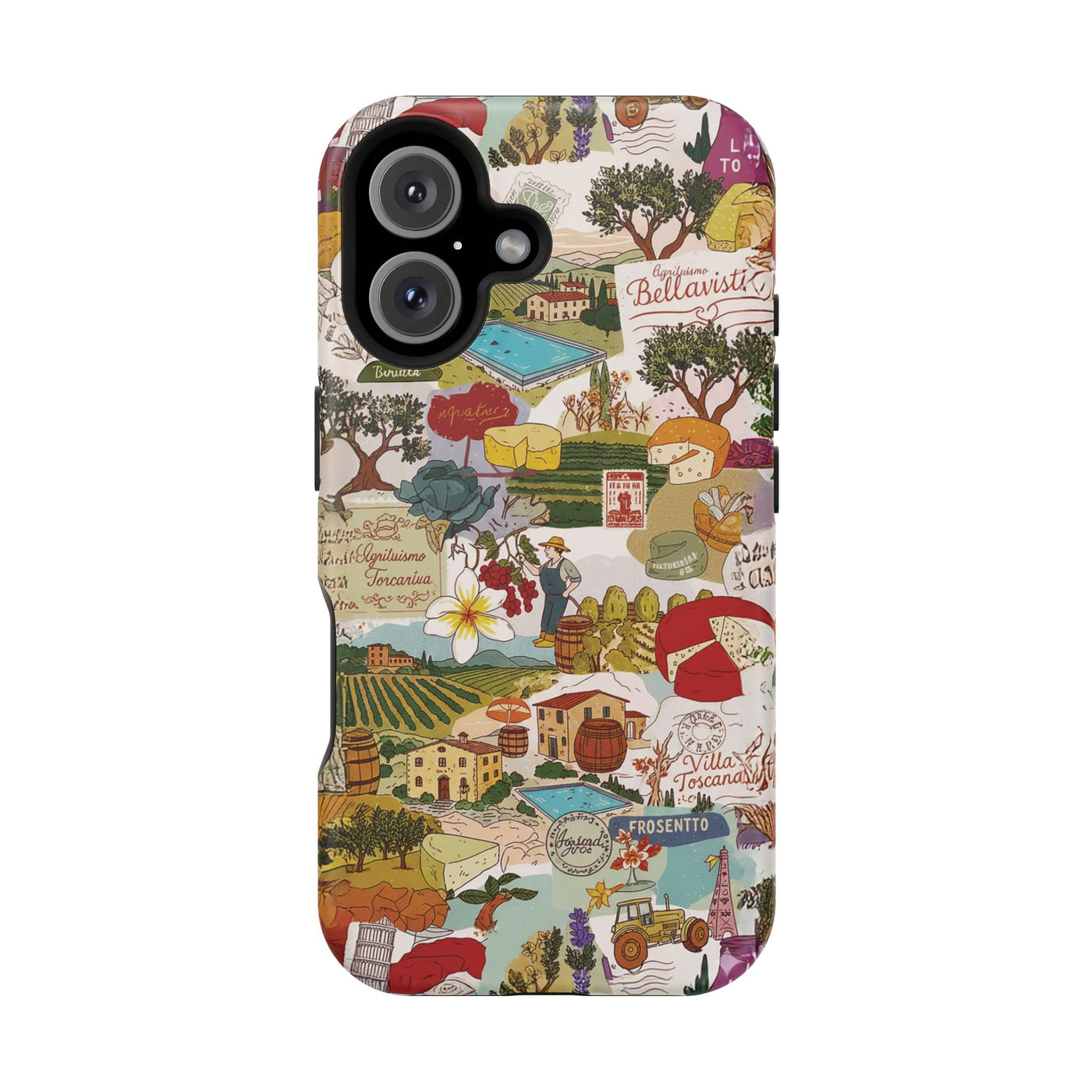 Italy Tuscany Coquette Collage Tough Magsafe Cute Phone Cases for Iphone | iPhone 17 Pro Max Case, Iphone 16, Iphone 15 14 13 12 11 10 9 - Studio40ParkLane
