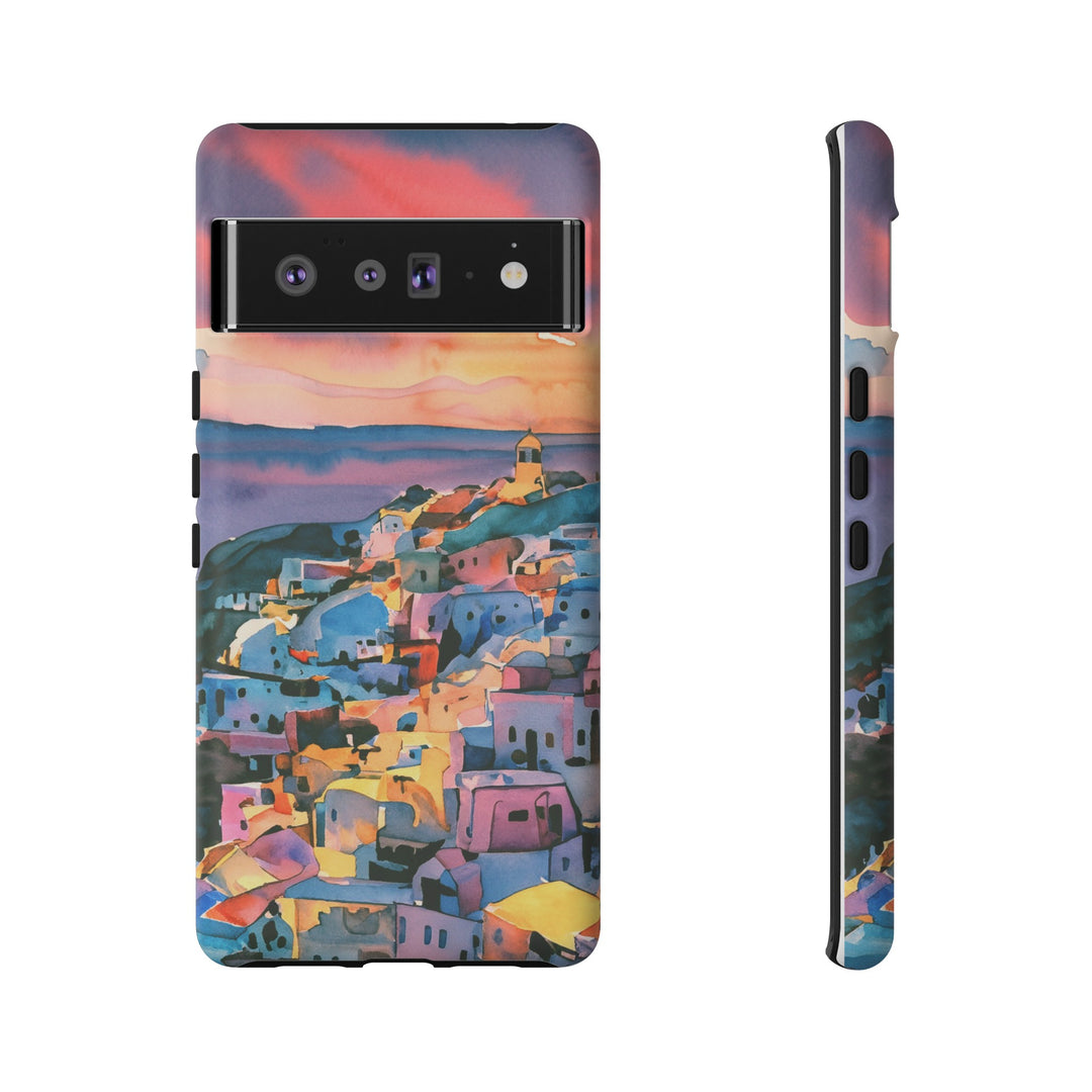 Impact Resistant, Greek Sunset, Cute Phone Cases for Samsung S24, S23, S22, S21, IPhone 15 pro Iphone 14 pro Iphone 13 IPhone 12 Iphone 11 - Studio40ParkLane